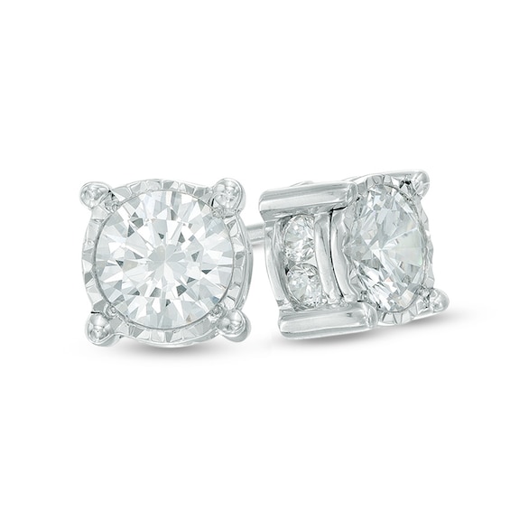 Previously Owned - 1-1/2 CT. T.W. Diamond Stud Earrings in 10K White Gold Previously Owned - 1-1/2 CT. T.W. Diamond Stud Earrings in 10K White Gold