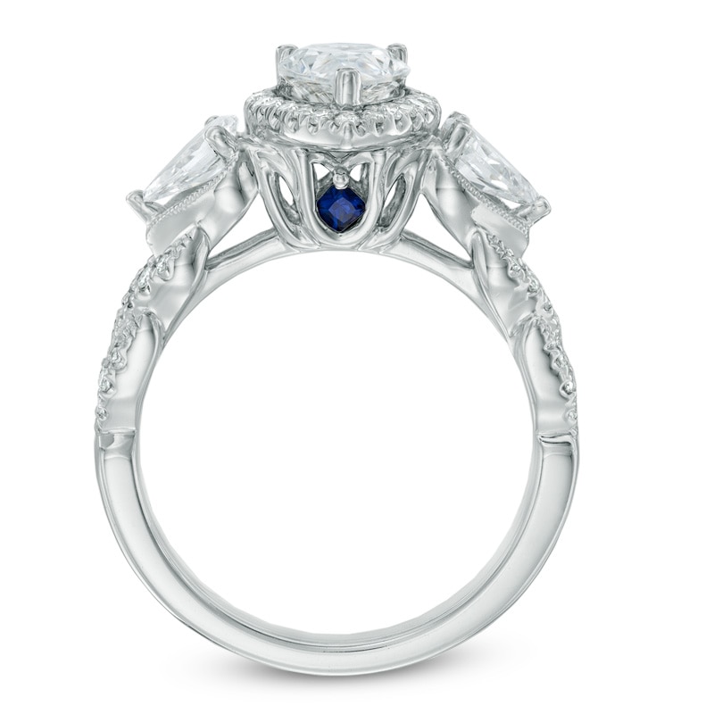 Main Image 3 of Previously Owned - Vera Wang Love Collection 1-3/4 CT. T.W. Pear-Shaped Diamond Engagement Ring in 14K White Gold