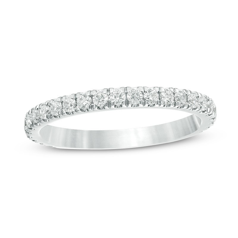 Previously Owned - YOU by Jean Dousset™ 1/2 CT. T.W. Diamond Anniversary Band in 14K White Gold (I/SI2)
