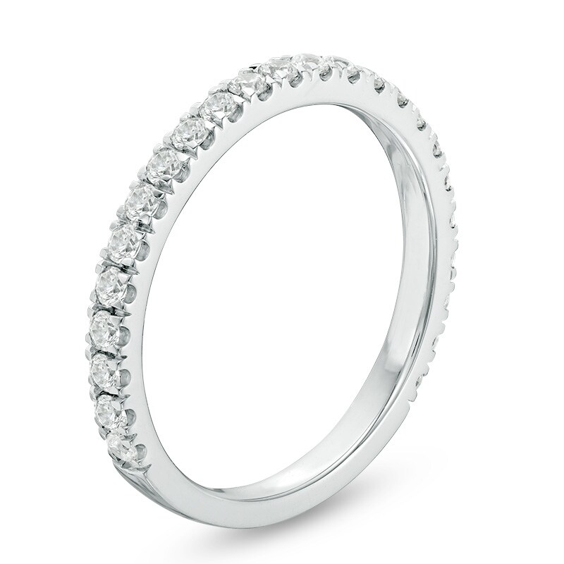Previously Owned - YOU by Jean Dousset™ 1/2 CT. T.W. Diamond Anniversary Band in 14K White Gold (I/SI2)