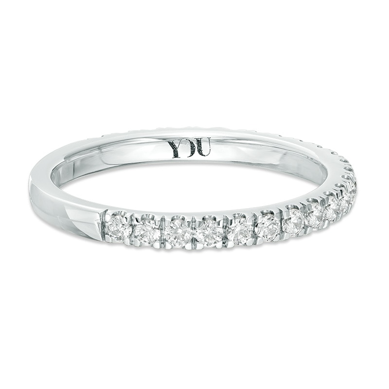 Previously Owned - YOU by Jean Dousset™ 1/2 CT. T.W. Diamond Anniversary Band in 14K White Gold (I/SI2)
