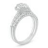 Thumbnail Image 2 of Previously Owned - 1 CT. T.W. Pear-Shaped Multi-Diamond Frame Bridal Set in 14K White Gold
