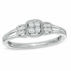 Thumbnail Image 0 of Previously Owned - Cherished Promise Collection™ 1/8 CT. T.W. Diamond Three Stone Cluster Ring in Sterling Silver