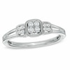 Thumbnail Image 1 of Previously Owned - Cherished Promise Collection™ 1/8 CT. T.W. Diamond Three Stone Cluster Ring in Sterling Silver