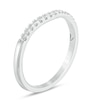 Thumbnail Image 2 of Previously Owned - Love's Destiny by Zales 1/8 CT. T.W. Diamond Contour Wedding Band in 14K White Gold (I/I1)