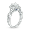 Thumbnail Image 2 of Previously Owned - Vera Wang Love Collection 1-5/8 CT. T.W. Pear-Shaped Diamond Double Frame Twist Engagement Ring in 14K White Gold