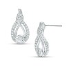 Thumbnail Image 0 of Previously Owned - Interwoven™ 1/8 CT. T.W. Diamond Drop Earrings in Sterling Silver