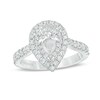 Thumbnail Image 0 of Previously Owned - Vera Wang Love Collection 1-3/4 CT. T.W. Pear-Shaped Diamond Frame Engagement Ring in Platinum