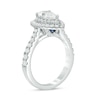 Thumbnail Image 1 of Previously Owned - Vera Wang Love Collection 1-3/4 CT. T.W. Pear-Shaped Diamond Frame Engagement Ring in Platinum