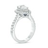Thumbnail Image 1 of Previously Owned - Vera Wang Love Collection 1-3/4 CT. T.W. Pear-Shaped Diamond Frame Engagement Ring in Platinum