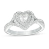 Thumbnail Image 1 of Previously Owned - Vera Wang Love Collection 3/4 CT. T.W. Heart-Shaped Diamond Twist Engagement Ring in 14K White Gold