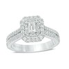 Thumbnail Image 1 of Previously Owned - Vera Wang Love Collection 1 CT. T.W. Emerald-Cut Diamond Frame Engagement Ring in 14K White Gold