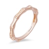 Thumbnail Image 2 of Previously Owned - Enchanted Disney Mulan 1/20 CT. T.W. Diamond Bamboo Stackable Band in 10K Rose Gold