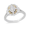Thumbnail Image 0 of Previously Owned - Enchanted Disney Snow White 1 CT. T.W. Oval Diamond Twist Engagement Ring in 14K Two-Tone Gold