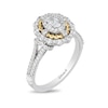 Thumbnail Image 1 of Previously Owned - Enchanted Disney Snow White 1 CT. T.W. Oval Diamond Twist Engagement Ring in 14K Two-Tone Gold