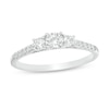 Thumbnail Image 1 of Previously Owned - 1/2 CT. T.W. Diamond Past Present Future® Engagement Ring in 10K White Gold