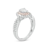Thumbnail Image 2 of Previously Owned - 1 CT. T.W. Pear-Shaped Diamond Double Frame Crossover Engagement Ring in 14K Two-Tone Gold