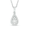 Thumbnail Image 1 of Previously Owned - 1/6 CT. T.W. Composite Pear-Shaped Diamond Pendant in 10K White Gold