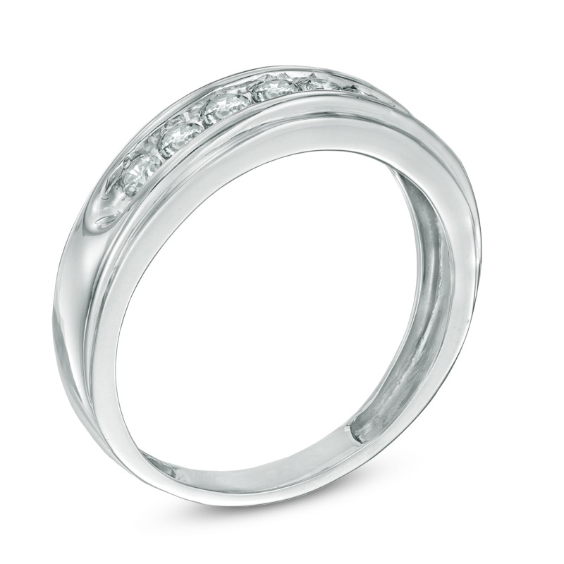 Main Image 2 of Previously Owned - 1/2 CT. T.W. Diamond Comfort Fit Band in 10K White Gold