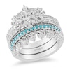 Thumbnail Image 0 of Previously Owned - Enchanted Disney Merida 1/4 CT. T.W. Diamond and Topaz Stackable Band Set in 10K White Gold