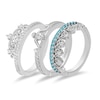 Thumbnail Image 2 of Previously Owned - Enchanted Disney Merida 1/4 CT. T.W. Diamond and Topaz Stackable Band Set in 10K White Gold