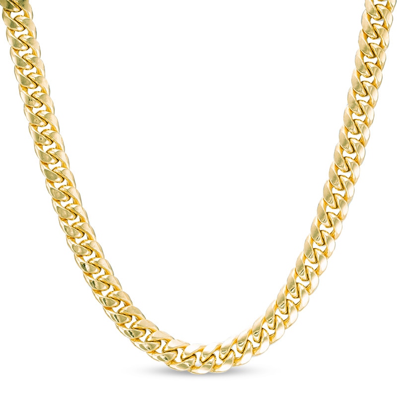 Main Image 1 of Previously Owned - Men's 7.5mm Cuban Chain Necklace in 10K Gold - 22"