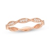 Previously Owned - 1/10 CT. T.W. Diamond Marquise Twist Vintage-Style Wedding Band in 10K Rose Gold