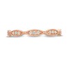 Thumbnail Image 3 of Previously Owned - 1/10 CT. T.W. Diamond Marquise Twist Vintage-Style Wedding Band in 10K Rose Gold