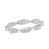 Thumbnail Image 1 of Previously Owned - 1/10 CT. T.W. Diamond Marquise Twist Vintage-Style Wedding Band in 10K White Gold