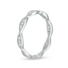 Thumbnail Image 2 of Previously Owned - 1/10 CT. T.W. Diamond Marquise Twist Vintage-Style Wedding Band in 10K White Gold