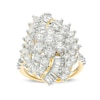 Thumbnail Image 4 of Previously Owned - 3 CT. T.W. Composite Diamond Waterfall Ring in 10K Gold