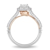 Thumbnail Image 2 of Previously Owned - Enchanted Disney Belle 3/4 CT. T.W. Princess-Cut Diamond Double Frame Rose Ring in 14K Two-Tone Gold