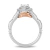 Thumbnail Image 3 of Previously Owned - Enchanted Disney Ariel 1 CT. T.W. Pear-Shaped Diamond Frame Engagement Ring in 14K Two-Tone Gold