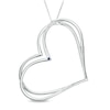 Thumbnail Image 3 of Previously Owned - The Kindred Heart from Vera Wang Love Collection 5/8 CT. T.W. Diamond Pendant in Sterling Silver