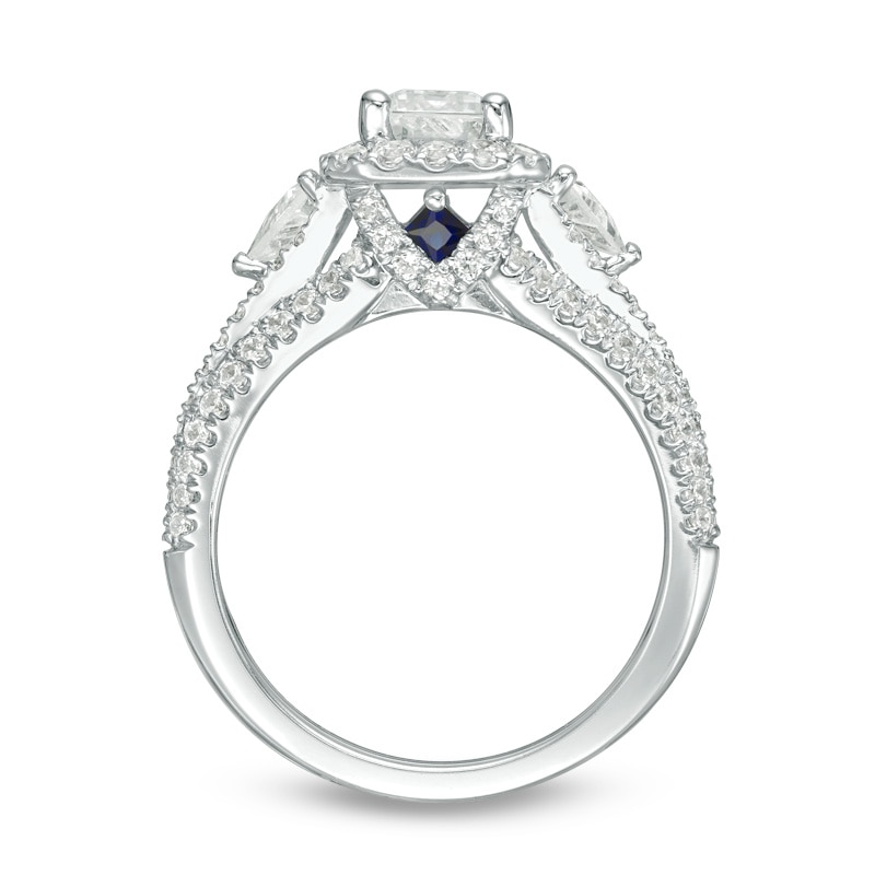 Previously Owned - Vera Wang Love Collection 2-1/4 CT. T.W. Emerald-Cut Diamond Engagement Ring in 14K White Gold
