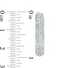 Thumbnail Image 3 of Previously Owned - 1 CT. T.W. Diamond Three Row Oval Hoop Earrings in 10K White Gold