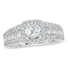 Previously Owned - Vera Wang Love Collection 2 CT. T.W. Diamond Framed Engagement Ring in 14K White Gold