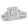 Previously Owned - 3/4 CT. T.W. Diamond Square Frame Bridal Set in 10K White Gold