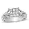 Thumbnail Image 0 of Previously Owned - 1 CT. T.W. Composite Princess-Cut Diamond Engagement Ring in 14K White Gold