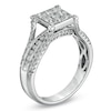 Thumbnail Image 1 of Previously Owned - 1 CT. T.W. Composite Princess-Cut Diamond Engagement Ring in 14K White Gold