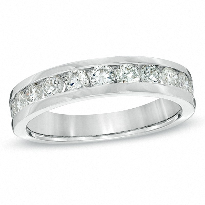 Main Image 1 of Previously Owned - 1 CT. T.W. Diamond Anniversary Band in 18K White Gold (E/I1)