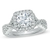 Thumbnail Image 1 of Previously Owned - Vera Wang Love Collection 2-1/5 CT. T.W. Diamond Frame Engagement Ring in 14K White Gold