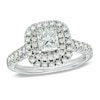 Thumbnail Image 1 of Previously Owned - Celebration Lux® 1-1/2 CT. T.W. Princess-Cut Diamond Engagement Ring in 18K White Gold (I/SI2)