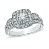 Thumbnail Image 1 of Previously Owned - Celebration Grand® 1 CT. T.W. Diamond Frame Vintage-Style Engagement Ring in 14K White Gold (I/I1)