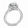 Thumbnail Image 1 of Previously Owned - Vera Wang Love Collection 1 CT. T.W. Diamond Swirl Frame Engagement Ring in 14K White Gold