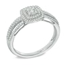 Thumbnail Image 2 of Previously Owned - 1/3 CT. T.W. Multi-Diamond Double Frame Split Shank Engagement Ring in 10K White Gold