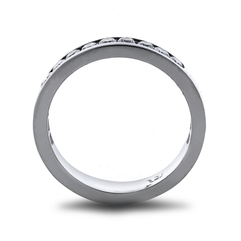 Previously Owned - 1/4 CT. T.W. Diamond Nine Stone Wedding Band in Platinum (H/SI1)