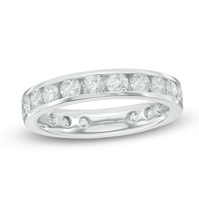 Previously Owned - 2 CT. T.W. Diamond Channel-Set Eternity Band in 14K White Gold