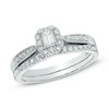 Thumbnail Image 0 of Previously Owned - 1/2 CT. T.W. Emerald-Cut Diamond Frame Bridal Set in 10K White Gold