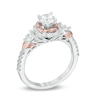 Thumbnail Image 1 of Previously Owned - Vera Wang Love Collection 1 CT. T.W. Diamond Frame Three Stone Engagement Ring in 14K Two-Tone Gold